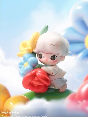 DIMOO Moments in Bloom Series Figure - Hugging Spring figurine